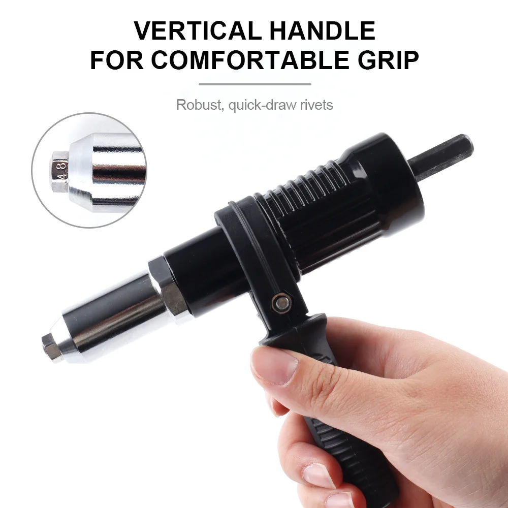 

Electric rivet gun core pulling riveting head riveting tool adapter Valkyrie riveting nut electric drill adapter