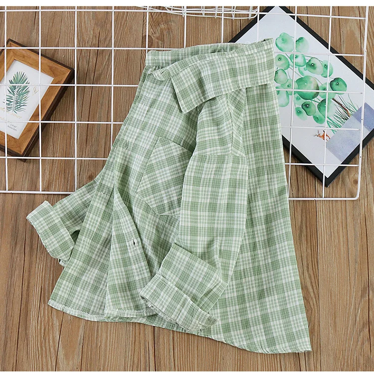Neues Frühlings-Baumwoll-Langarmhemd für Jungen, Modische High-Street-Oberbekleidung, Oberteile für Teenager, Kariertes Streifenhemd, Alter 5-14 Jahre – Detail 31
