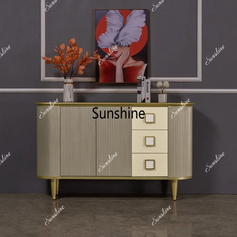 

Light luxury paint porch cabinet Modern home storage shoe cabinet Foyer side cabinet