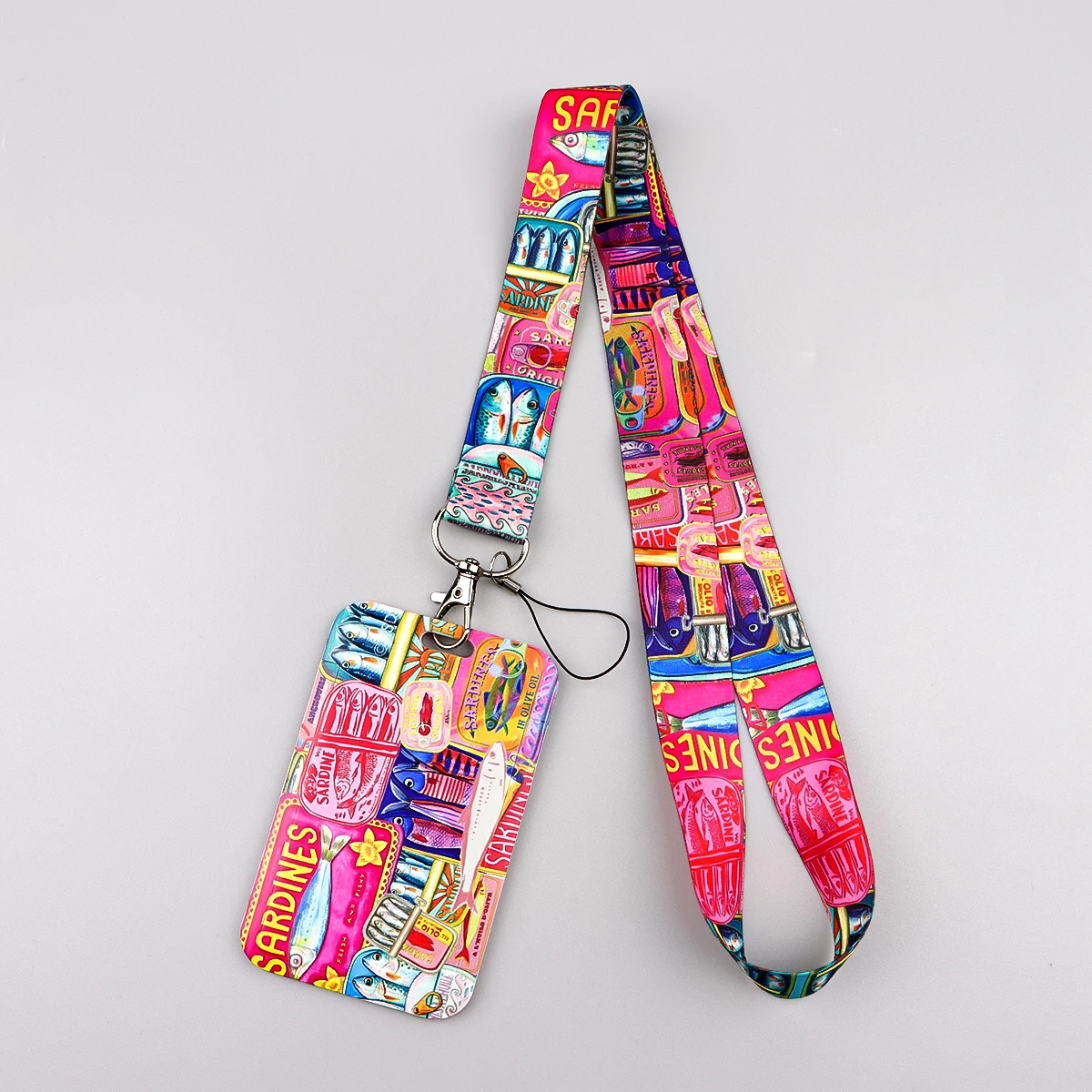 Яркий ремешок с принтом гитары – обзор и цена Lanyard Badge Holder