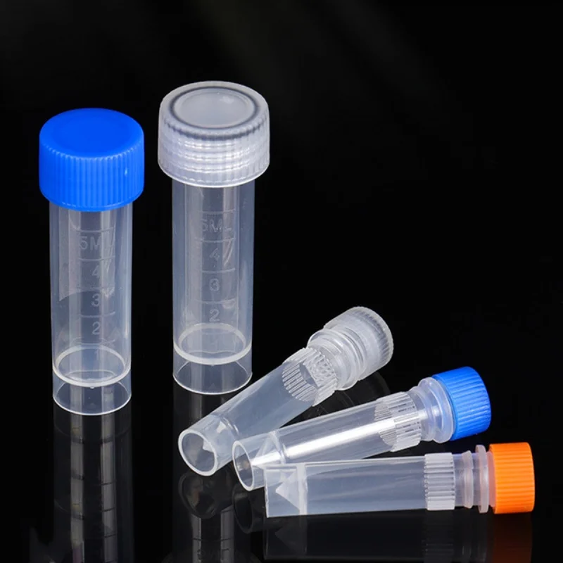 

Freezing Tube 1.8ml 5ml 10ml Divided Plastic Reagent Bottle with Lid and Scale for Chemical Laboratory Use
