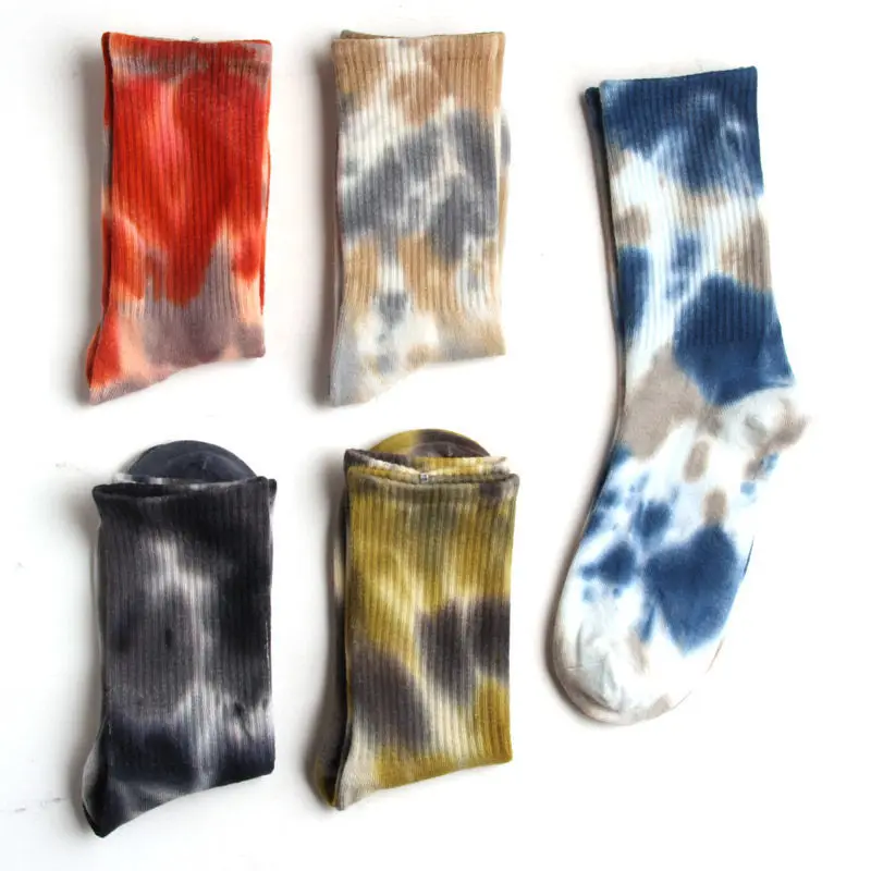 

High QualityHighlight Dye Socks Men Women Trend Hip Hop Novelty Skateboard Socks Fashion Happy Funny Original Tie Dye Socks