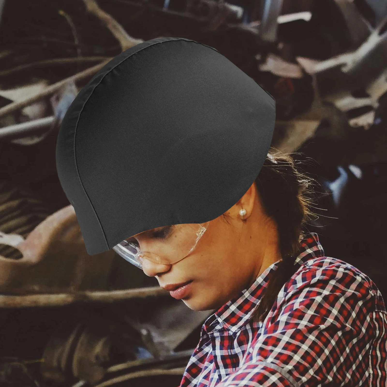 

Reversible Cloth Cover For Men Motorbike Cycling Protective Hat Elastic Breathable Motor Protector Decorative