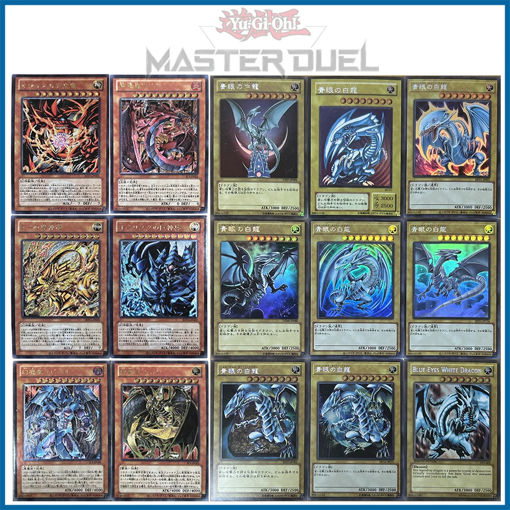 Anime Yu-Gi-Oh Exquisite Boys Game Toys Card Sets Collectible Cards Christmas Birthday Gift DIY ACG Blue Eyes White Dragon