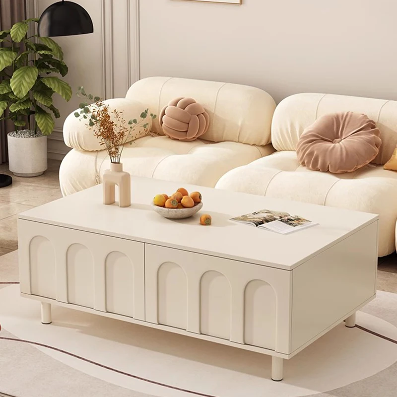 

White Luxury Coffee Table Modular Minimalist Industrial Lounge Coffee Corner Creative Storage Mesa Auxiliar Nordic Furniture