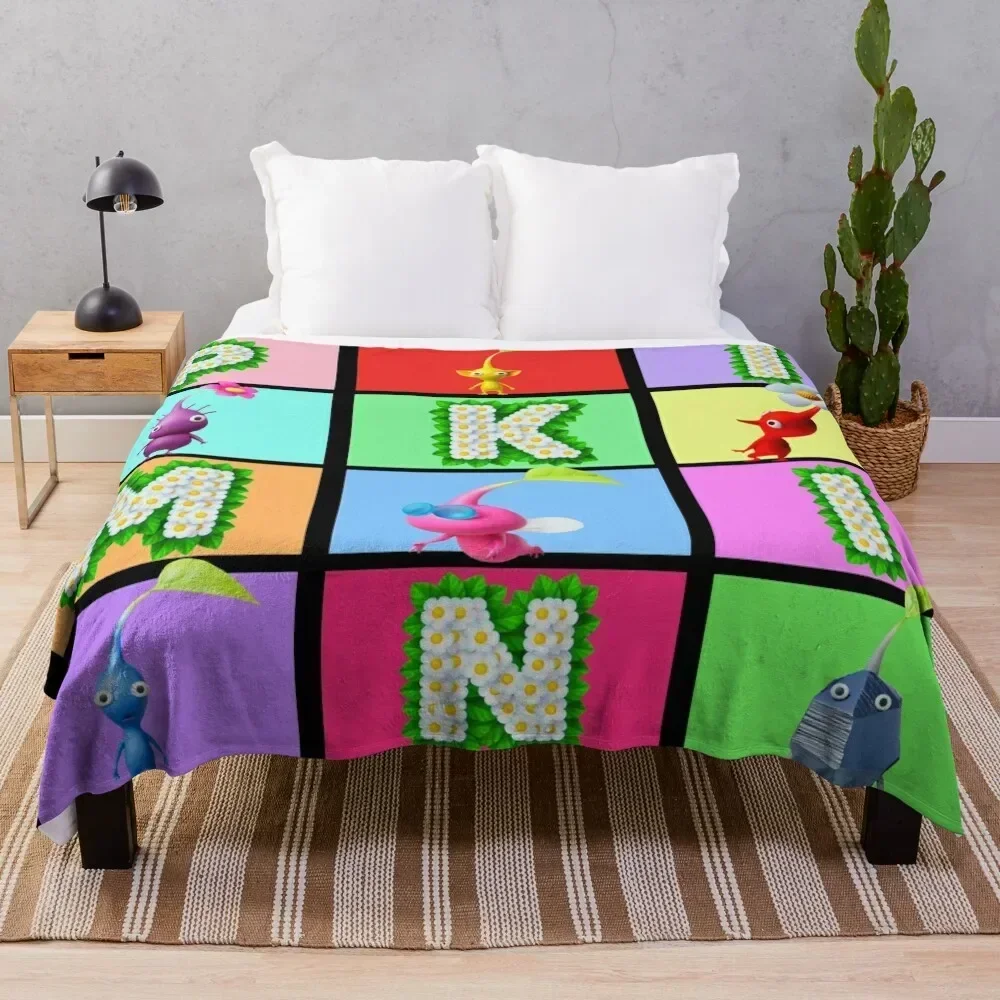

Pikmin heroes Throw Blanket Travel Size Cozy Blanket for Plane Train