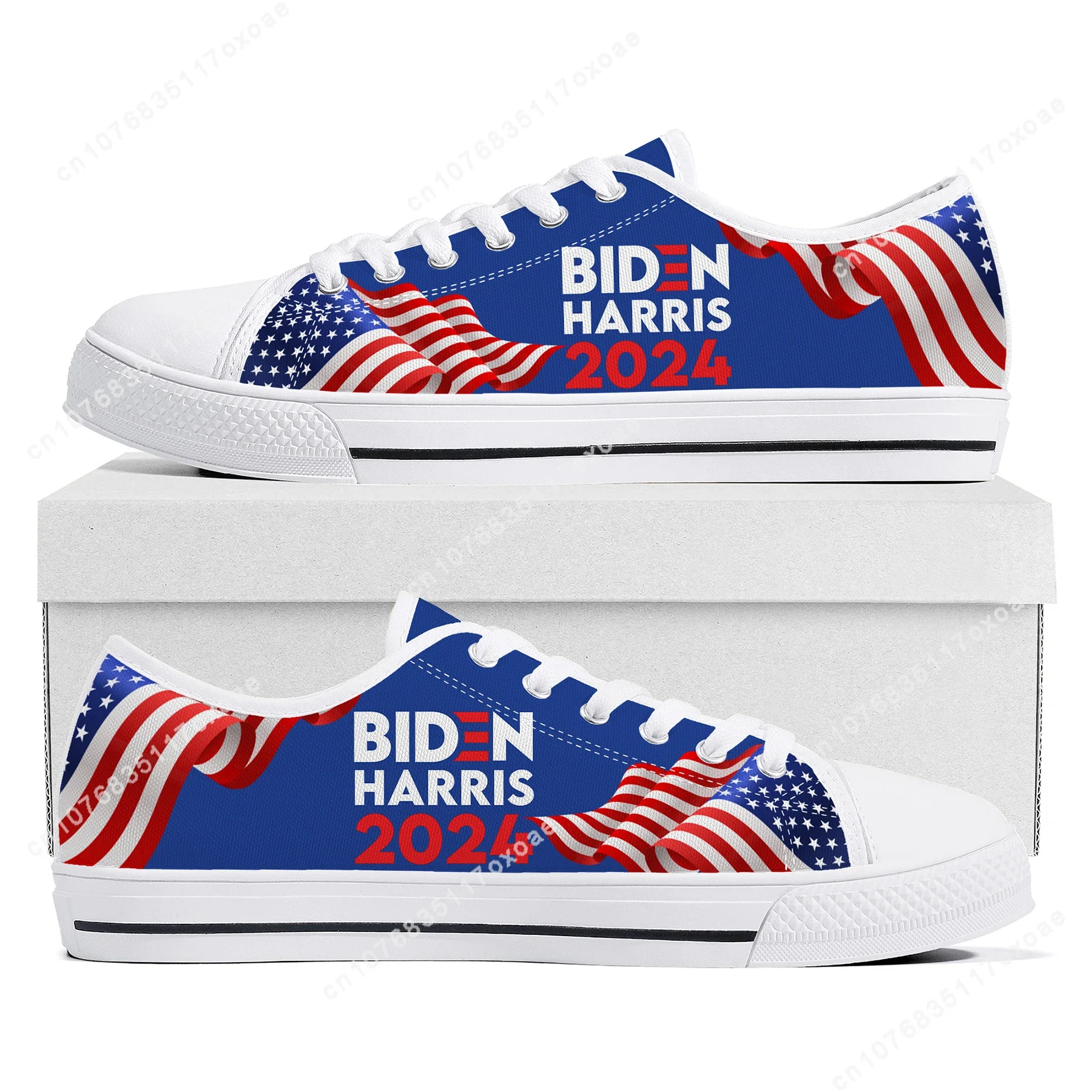 

Biden Harris 2024 America president Low Top Sneakers Mens Womens Teenager High Quality Canvas Sneaker Casual Shoes Custom Shoe