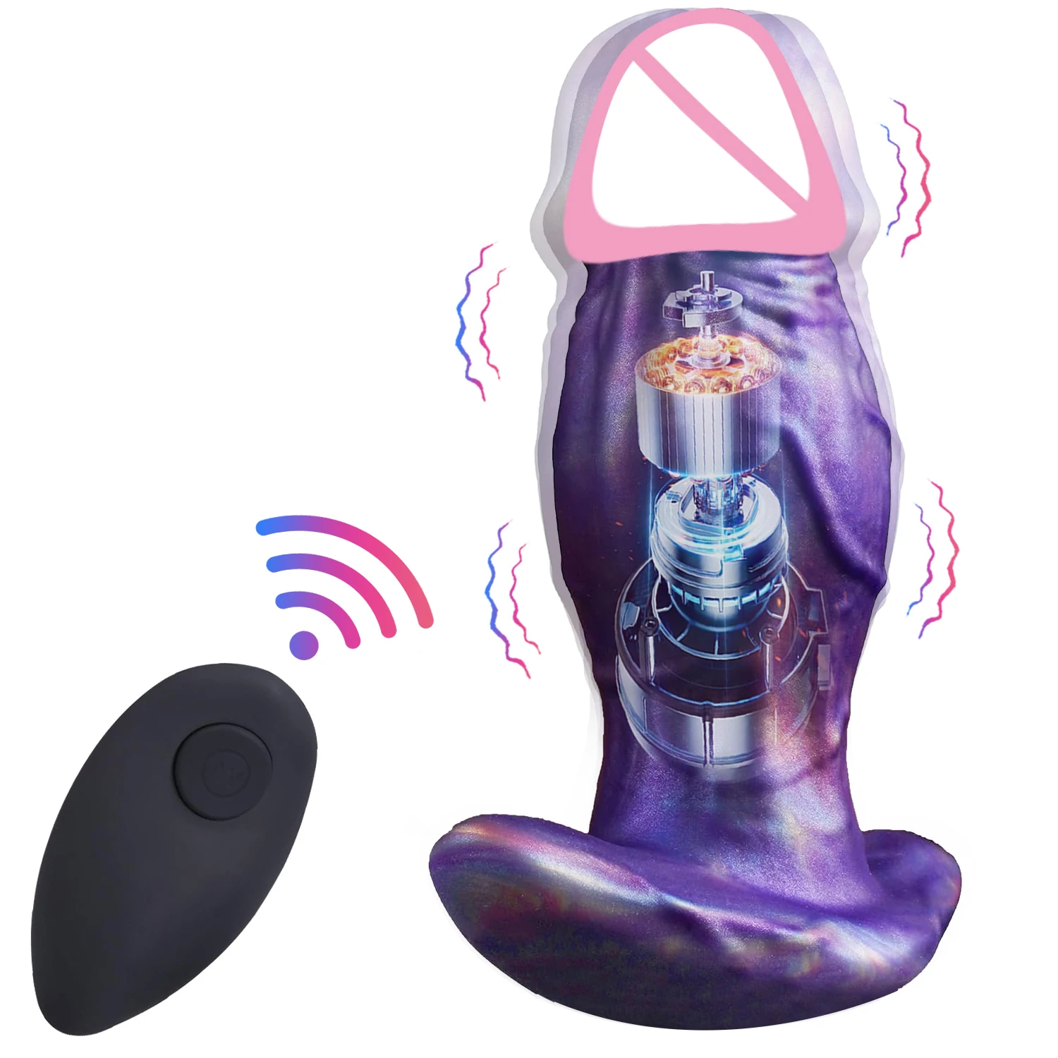 Wearable Anal Plug With Remote Control 10 Frequency Vibration Big Dildo Vagina Prostate Massager Anal Plug Adult Sex Toys