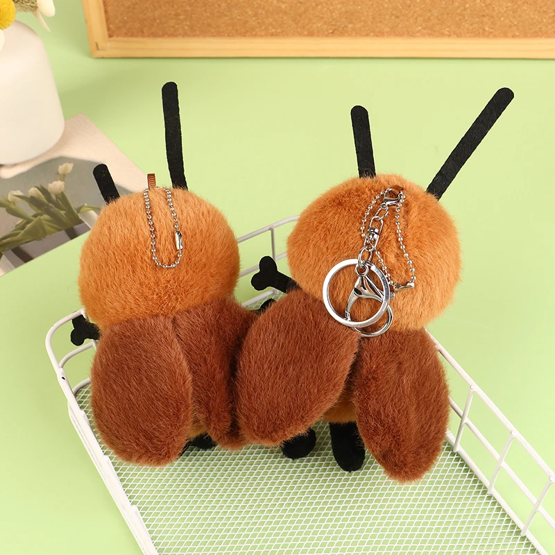 LLavero de Animal de peluche de cucarachas encantadoras, juguetes de peluche de dibujos animados, llavero, mochila encantadora, colgante para regalos de cumpleaños