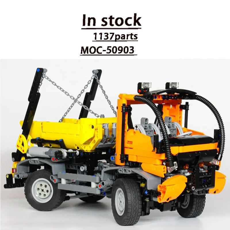 MOC-50903 New Classic Multifunctional Cargo Container Truck Building Block Model 1137 Parts Boys Children's Birthday Toy Gift