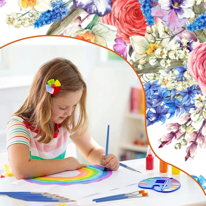 500 Stück Pinsel Bulk Flat Tip Pinsel feines Detail Acryl Pinsel