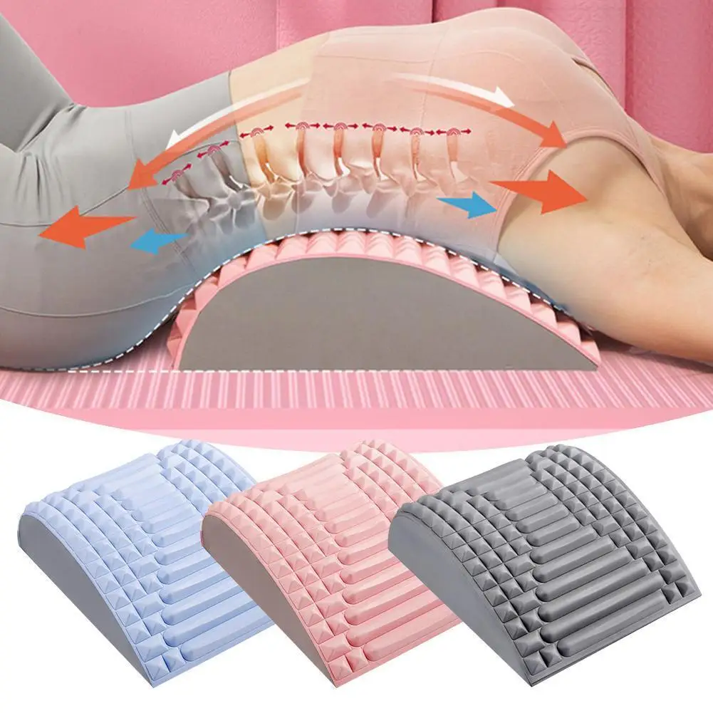 Back Pain Relief Stretcher Lumbar Pad Spine Support Corrector Back Massager Waist Stretcher Waist Support Cervical Memory Pillow