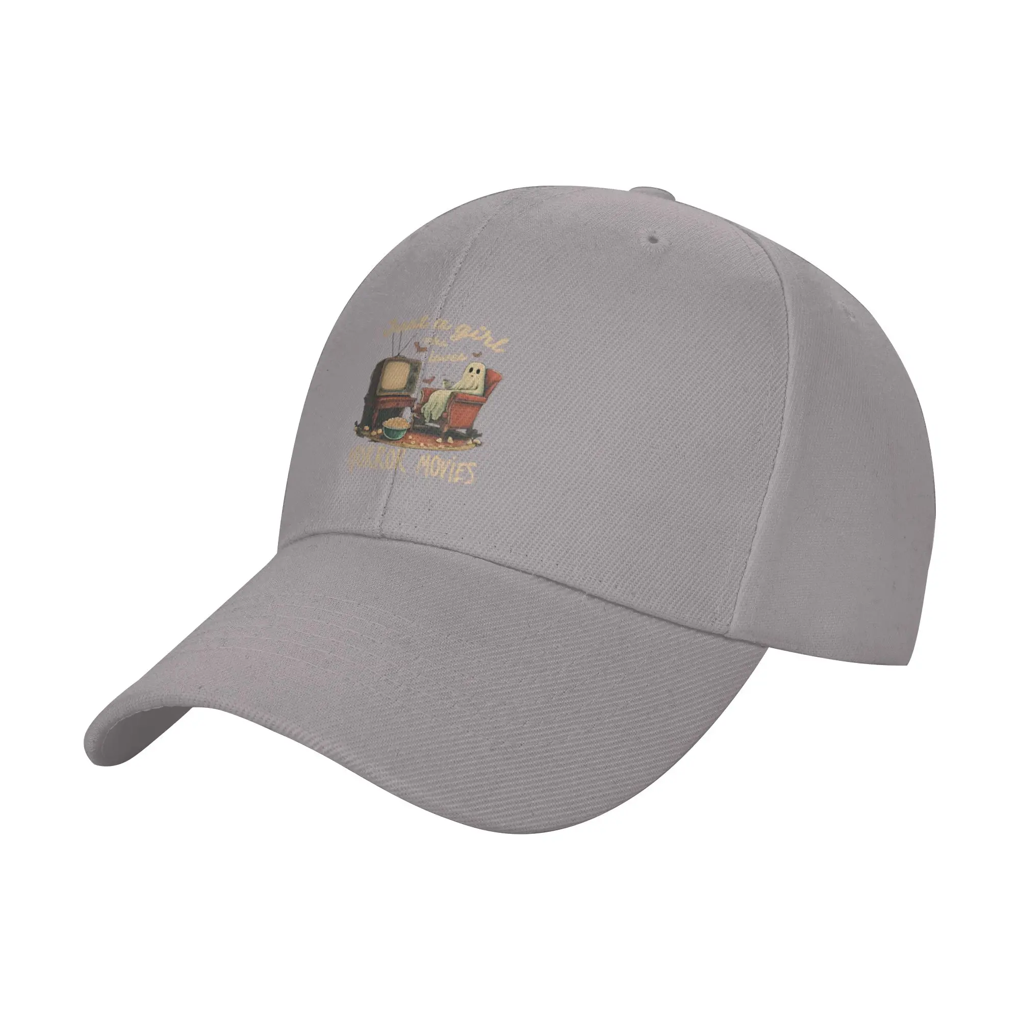 Just a Girl Who Loves Horror Movies Trendy Baseball Cap Outdoor Workout Adult Headwear
