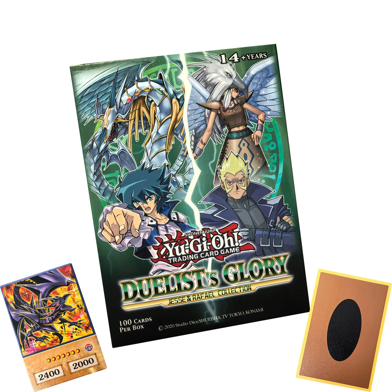 100Pcs Yu Gi Oh Anime Style Cards RAFAEL Orichalcos‌‌ Crystal Beast Yugioh DM Classic Proxy DIY Card Kids Gift