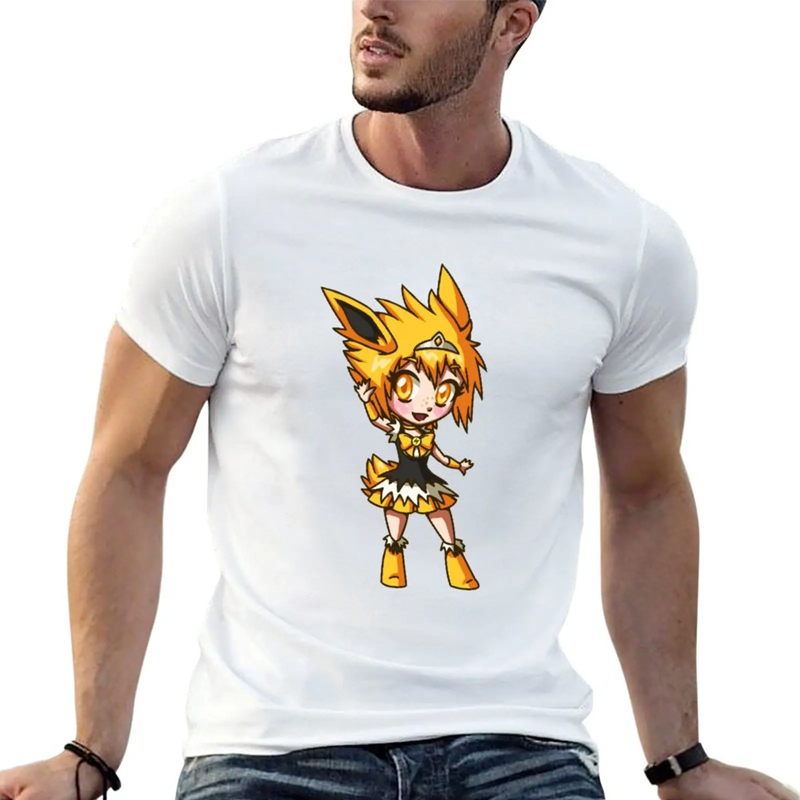 

Jolteon Magical Girl Chibi T-Shirt t shirts for man cotton t shirts for man graphic tees T-Shirt