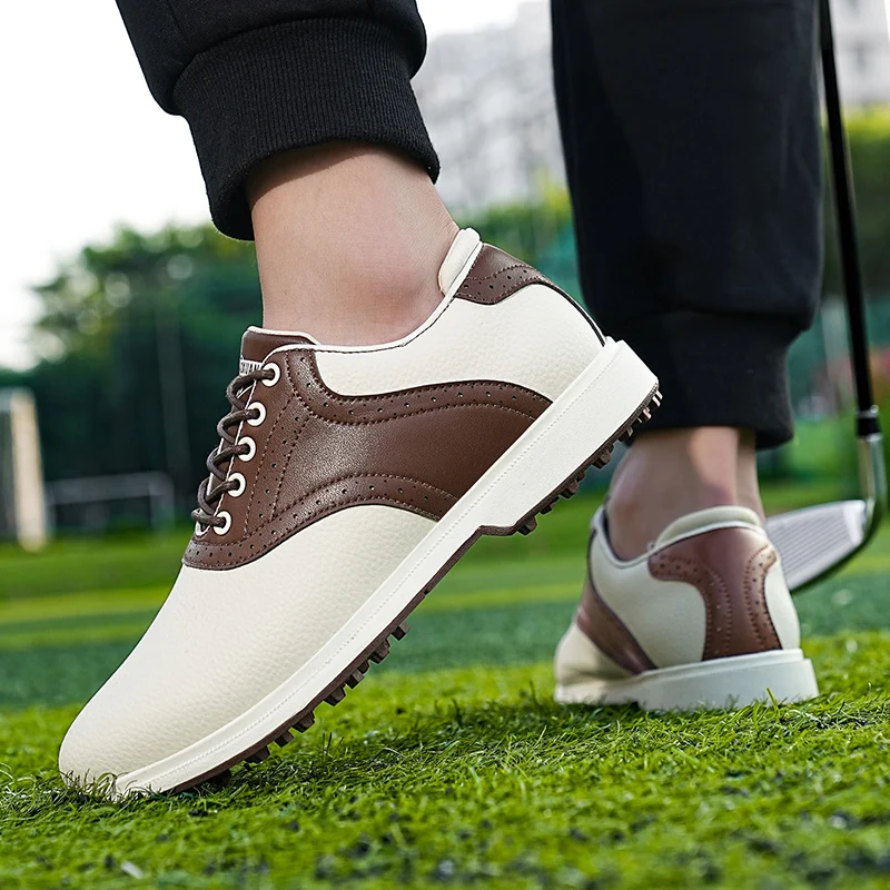 Four Seasons Universal Golfschuhe Herren wasserdicht und atmungsaktiv Golf feste Nadel BOA Golfschuhe Outdoor Walking Sportschuhe