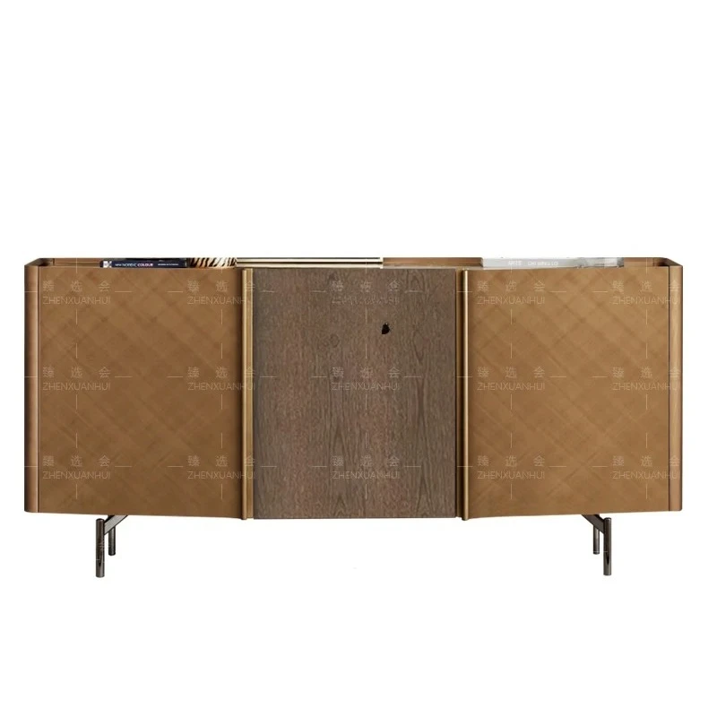 

Italian light luxury entrance living room modern dining side cabinet storage furniture hotel decorative cabinet