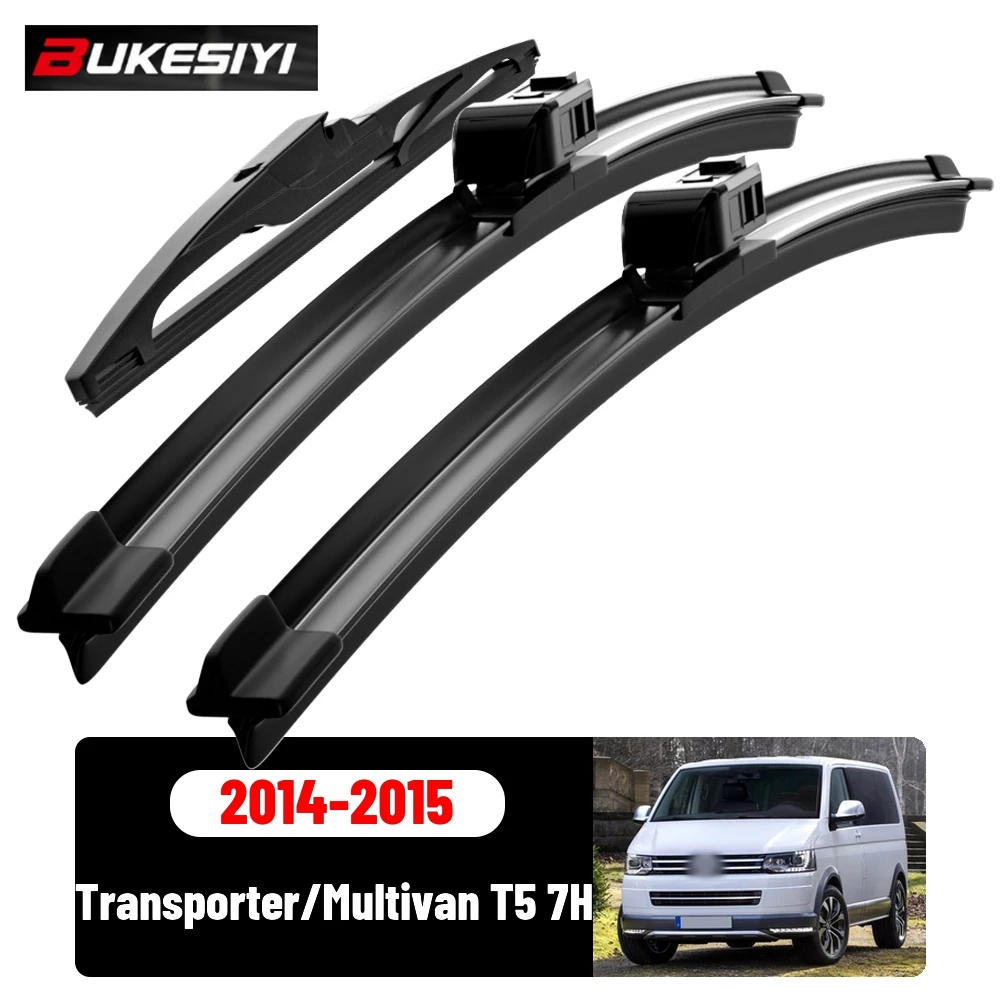 Front & Rear Wiper Blades Set For VW Transporter/Multivan T5 (7H) 2014-2015 Silent Windscreen Wipers Accessories 24