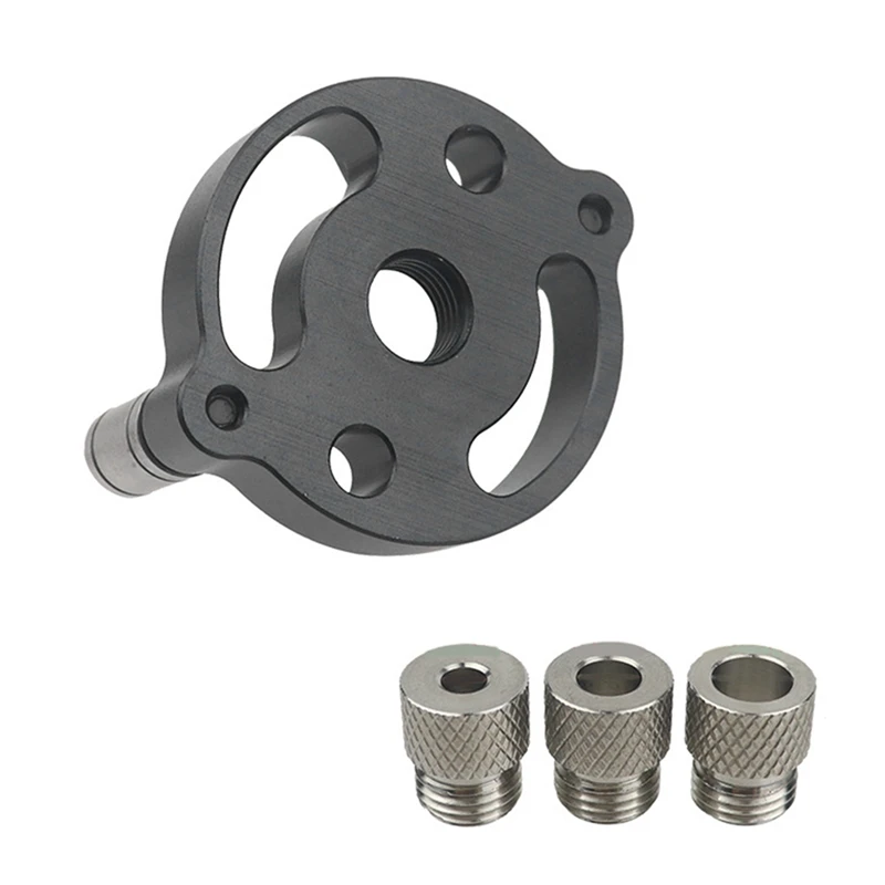 Woodworking Straight Hole Punch Locator Set, Broca de aço inoxidável Sleeve, Preto e Prata Metal, 6mm, 8mm, 10mm, 1 Conjunto