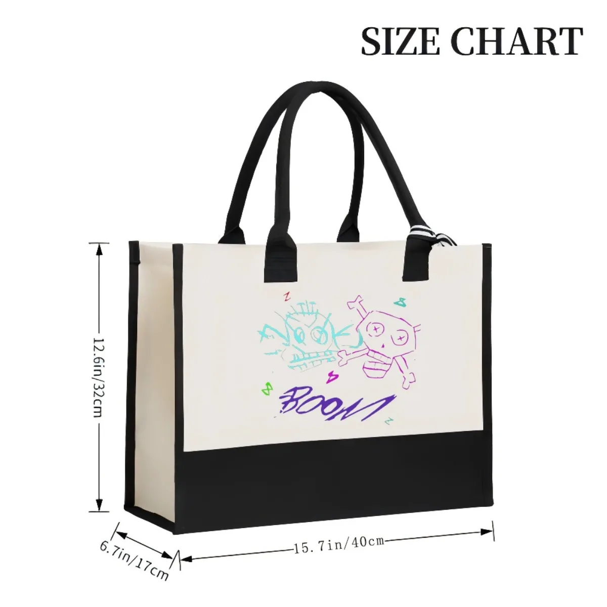 جينكس بود باوب بوم قرد كلاسيكي 2026 وصل حديثًا موضة عملية واسعة قابلة لإعادة الاستخدام حقيبة حمل نمط طباعة 2 لهجة شديدة التحمل #3