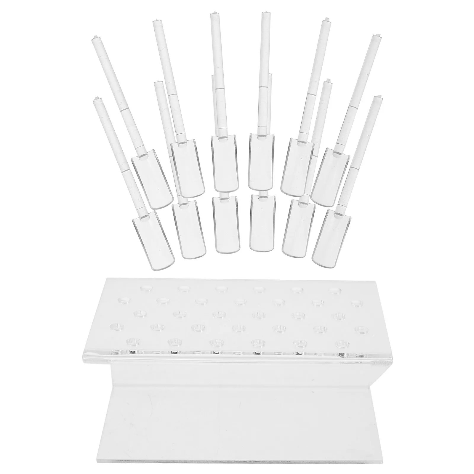 

Стенд-органайзер для демонстрации лаков для ногтей, пластиковый, на 32 отверстия, для образцов лаков, шармов, технических принадлежностей для маникюра, для салона, подставка на 32 ячейки