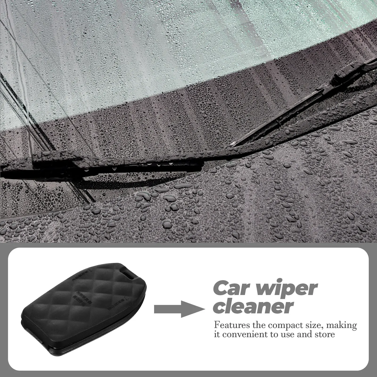

1Pcs Car Wiper Cleaner Premium Material Compact Design Windscreen Cleaner Tool Efficient Car Wiper Maintenance Accessory
