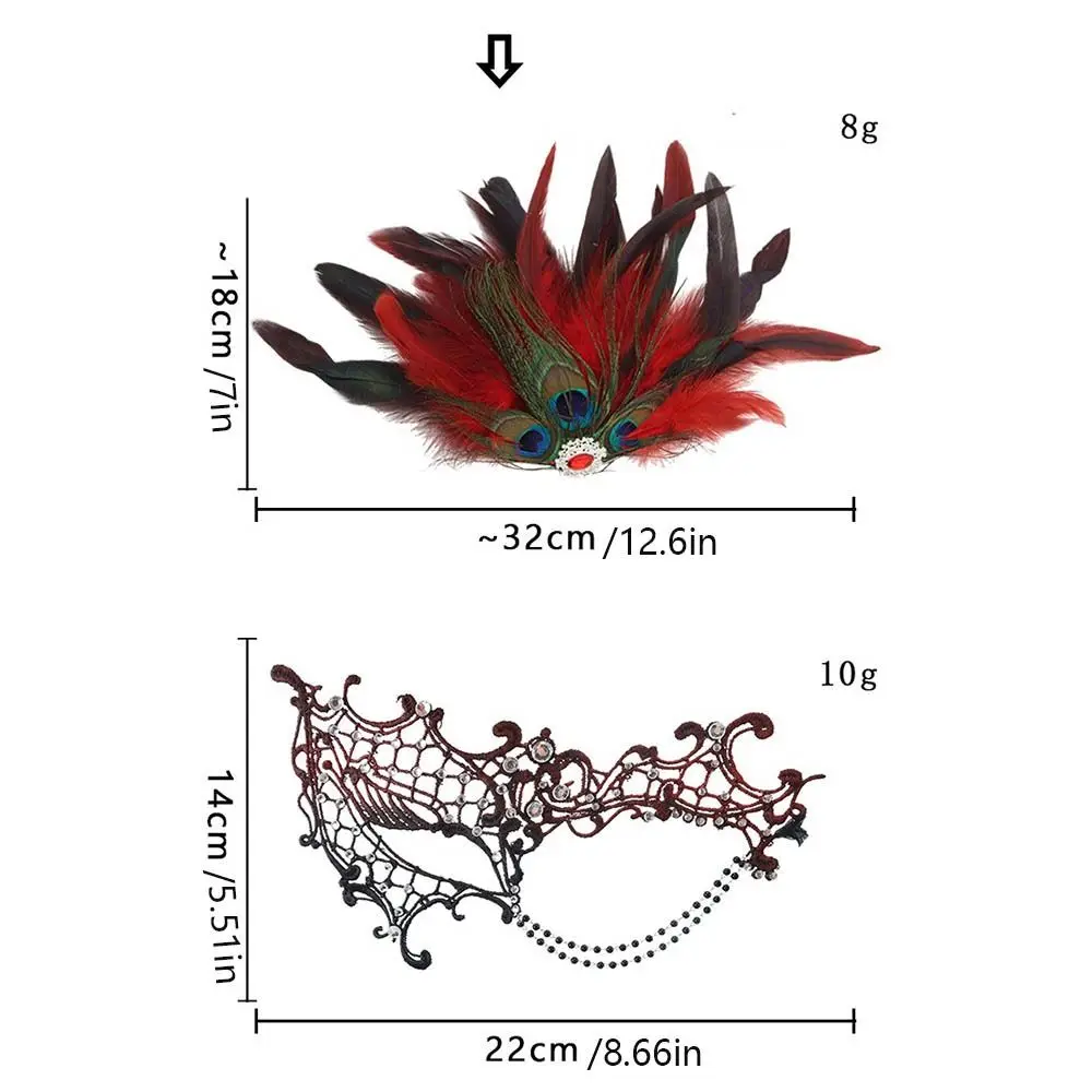 Feathers Design Half-Face Lace Mask Seductive Style Cosplay Masquerade Mask Fancy Prom Masquerade