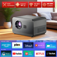 4K Smart Projector Full HD 1080P 450ANSI Wifi6 BT5.1 LED Home Cinema Theater Smart TV Video 1920*1080P Resolution
