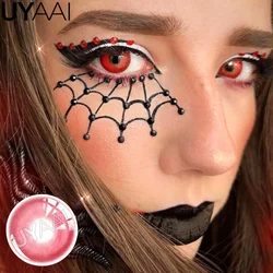 UYAAI 1Pair Red Contacts Vika Series Fashion Red Big Eyes Green Contacts High Quality Soft Lenses Makeup Beauty Yellow Contacts