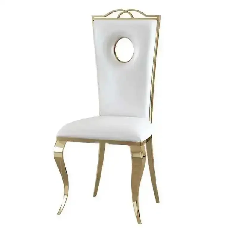 Modern Dining Chairs Steel Stainless Furniture Home Dining Table Chairs Nordic Flannel Dinning Chair Restaurant Backrest Chair
