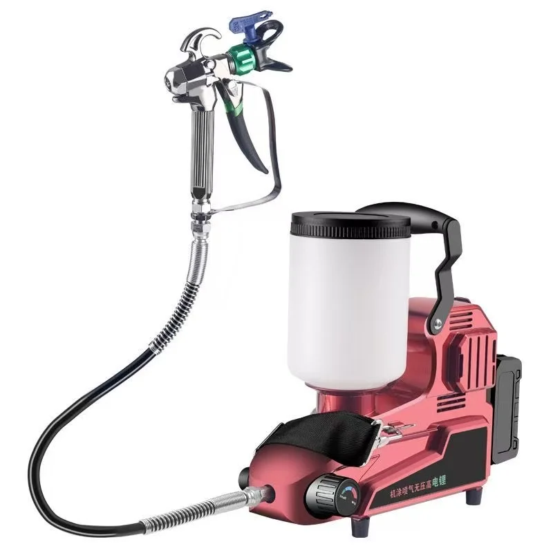 2L Airless Paint Sprayer Machine with Lithium Battery 500w Small Portable Backpack Airless Spray Gun Latex Line Lacquer