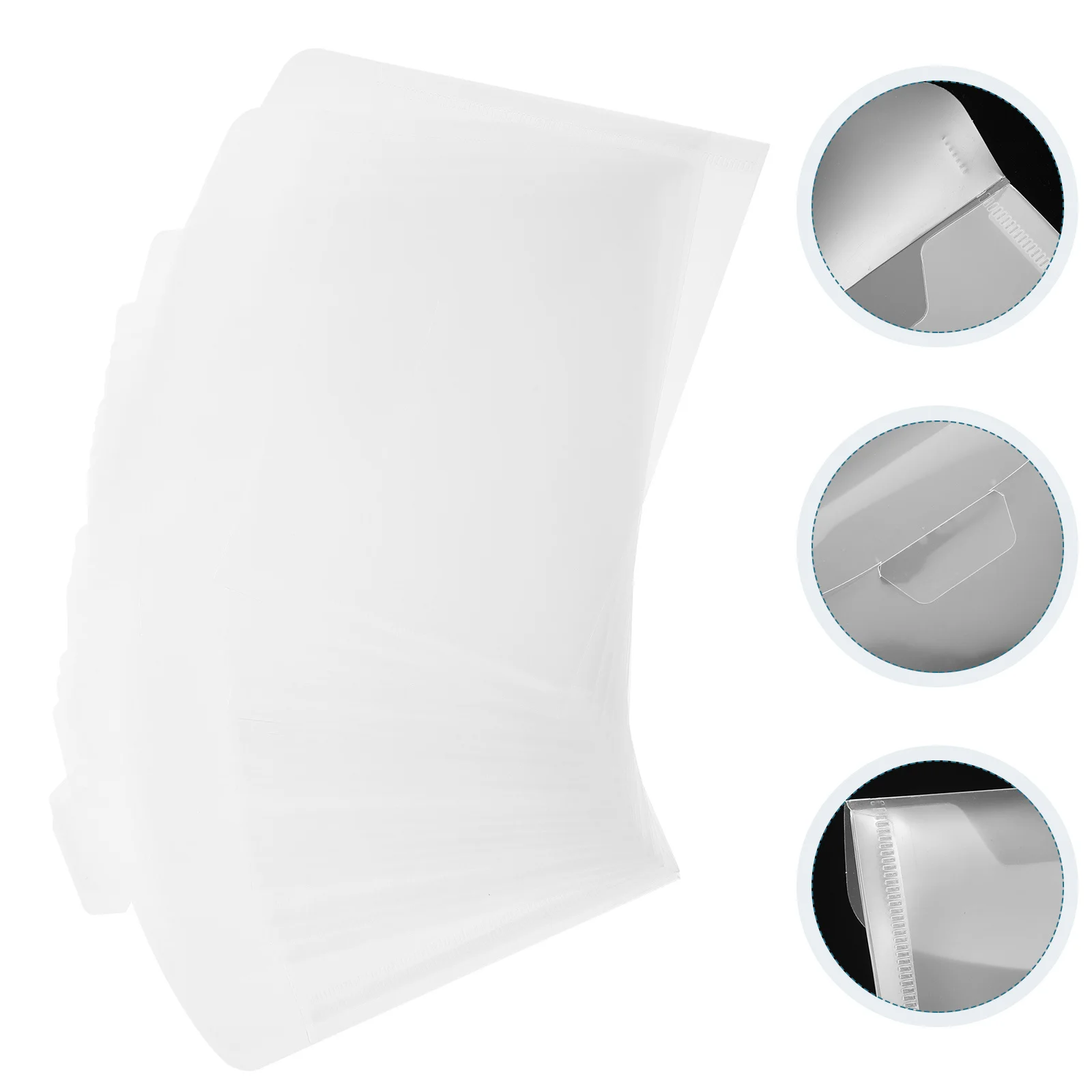 

20pcs Transparent File Bags Premium Pp Material Large Capacity Lightweight Document Pouches For Office School Work Storage