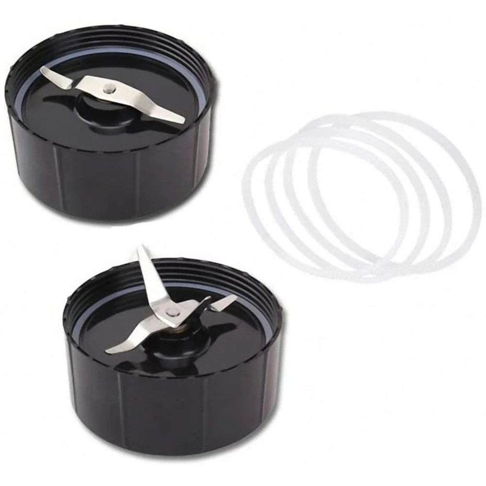 A09G-Lâminas cruzadas e planas de reposição - Peças de reposição com 4 juntas extras para misturador de espremedor de liquidificador de 250 W