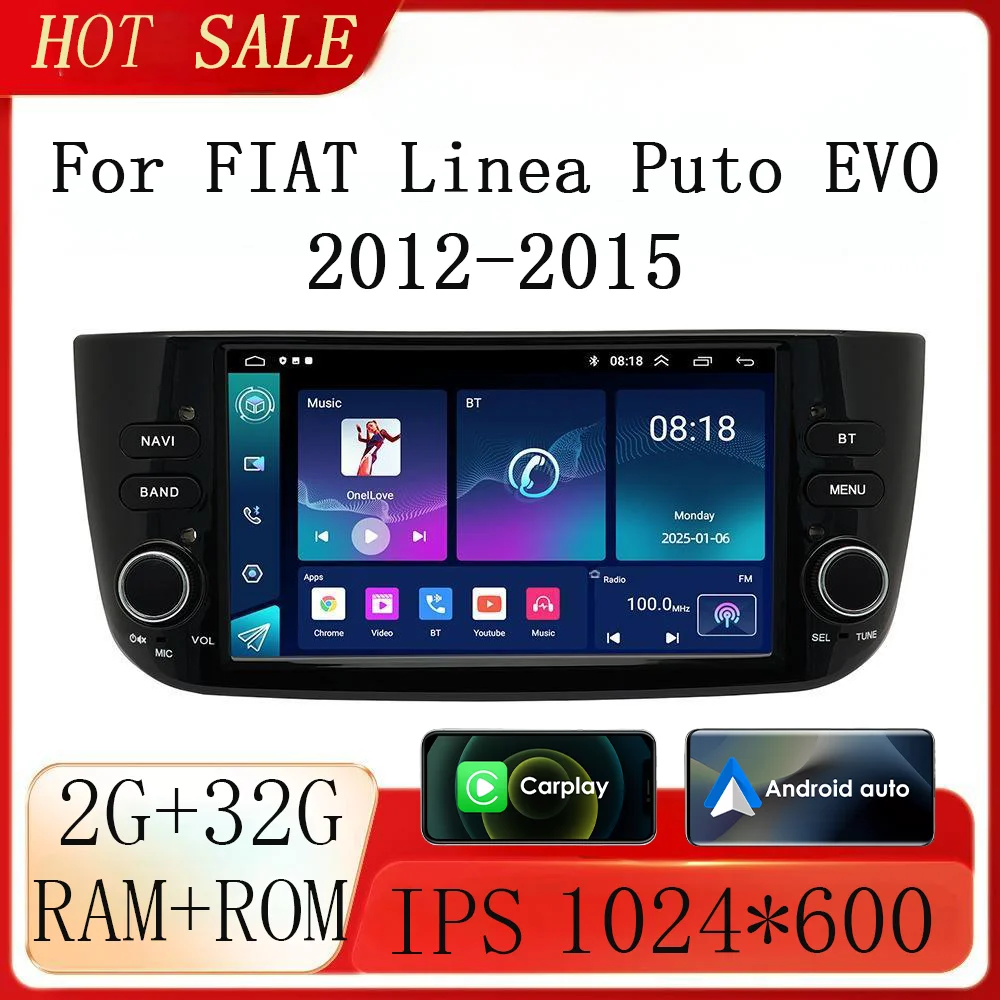 

Car Android Radio For Fiat Linea Punto EVO 2012 - 2015 Stereo Radio Multimedia Video Player GPS Navi Screen Carplay Android Au