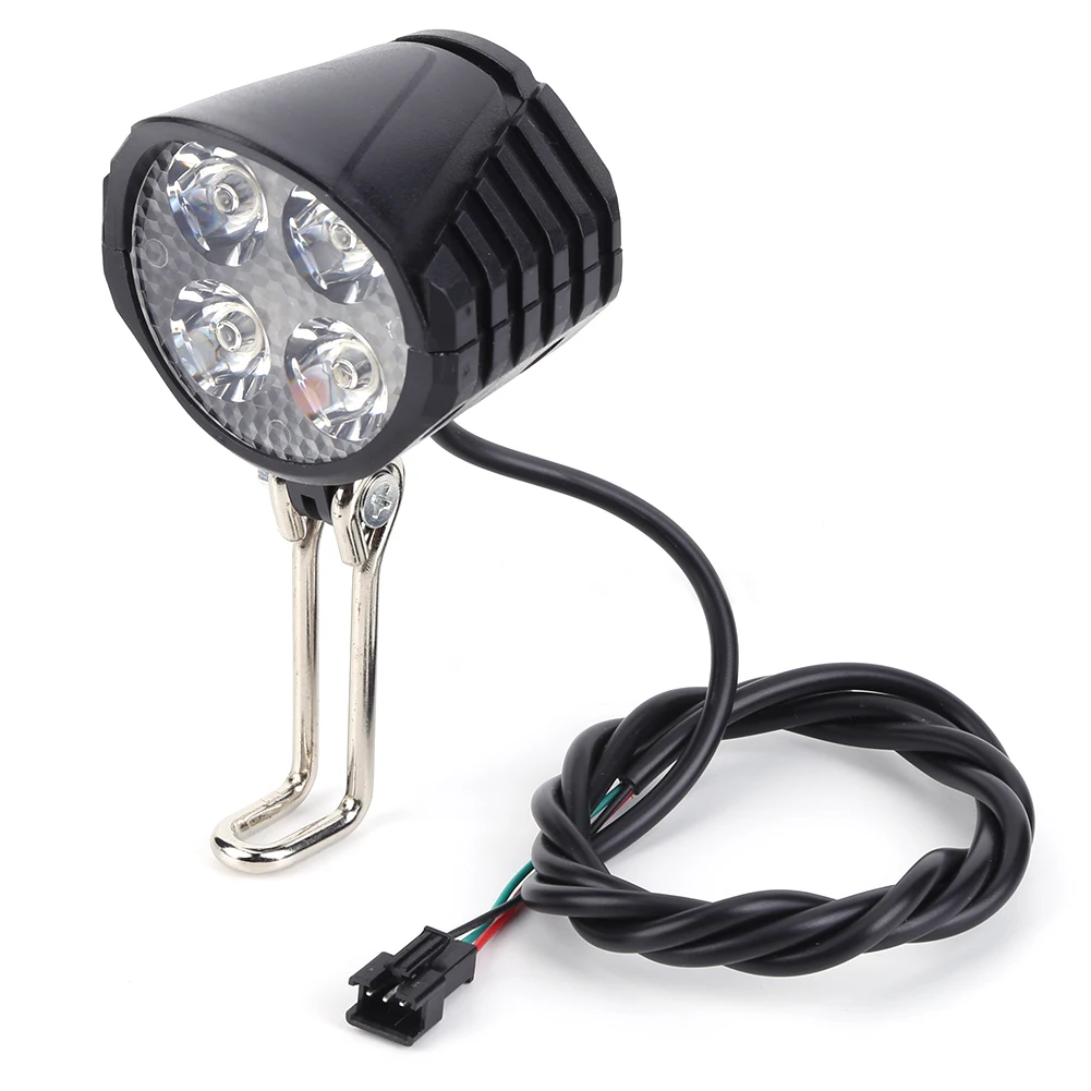 

48V Electric Bicycle Light High Brightness with Horn Electric Scooter LED Front Light Easy Installation Replacement Parts