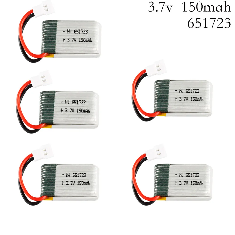 3.7v 150mah 30C battery For H2 H8 H48 U207 With (5 in 1) Charger RC Quadcopter Spare parts 3.7v LIPO Battery for H8 3.7 V 150mAh