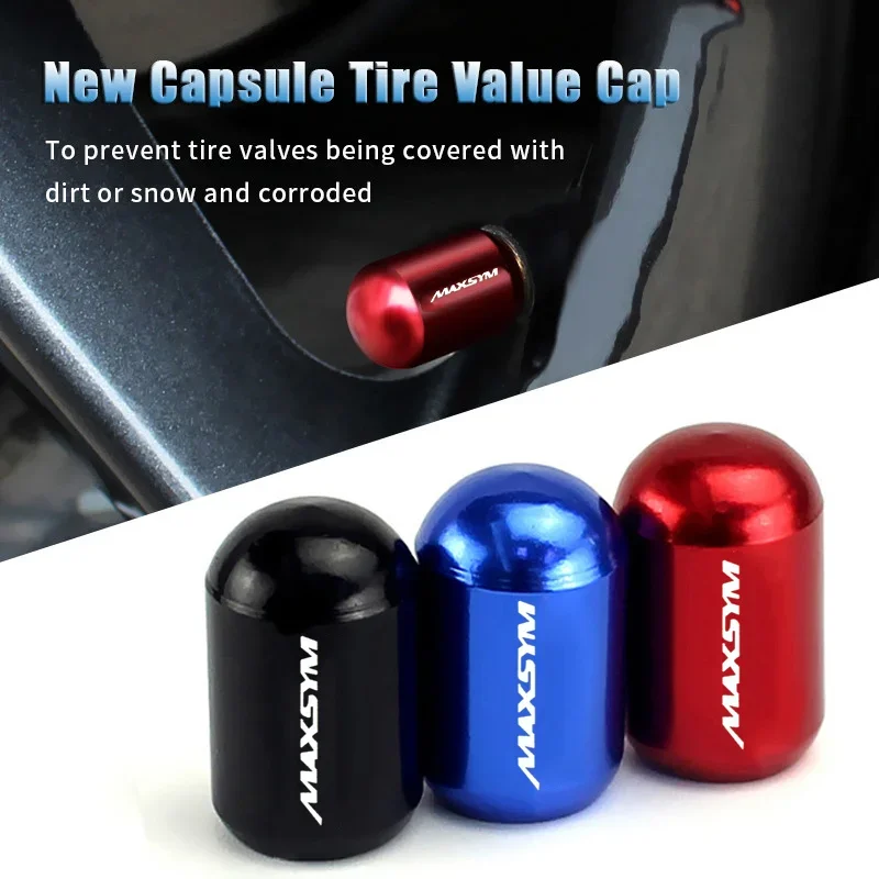 2pcs Motorcycle Wheel Tire Rim Valve Stem Caps for SYM MAXSYM TL 500 508 TL500 TL508 Universal Airtight Covers Accessories