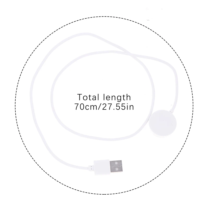 1 قطعة شاحن ساعة بيضاء كابلات شحن شاحن USB شاحن شحن لاسلكي مغناطيسي