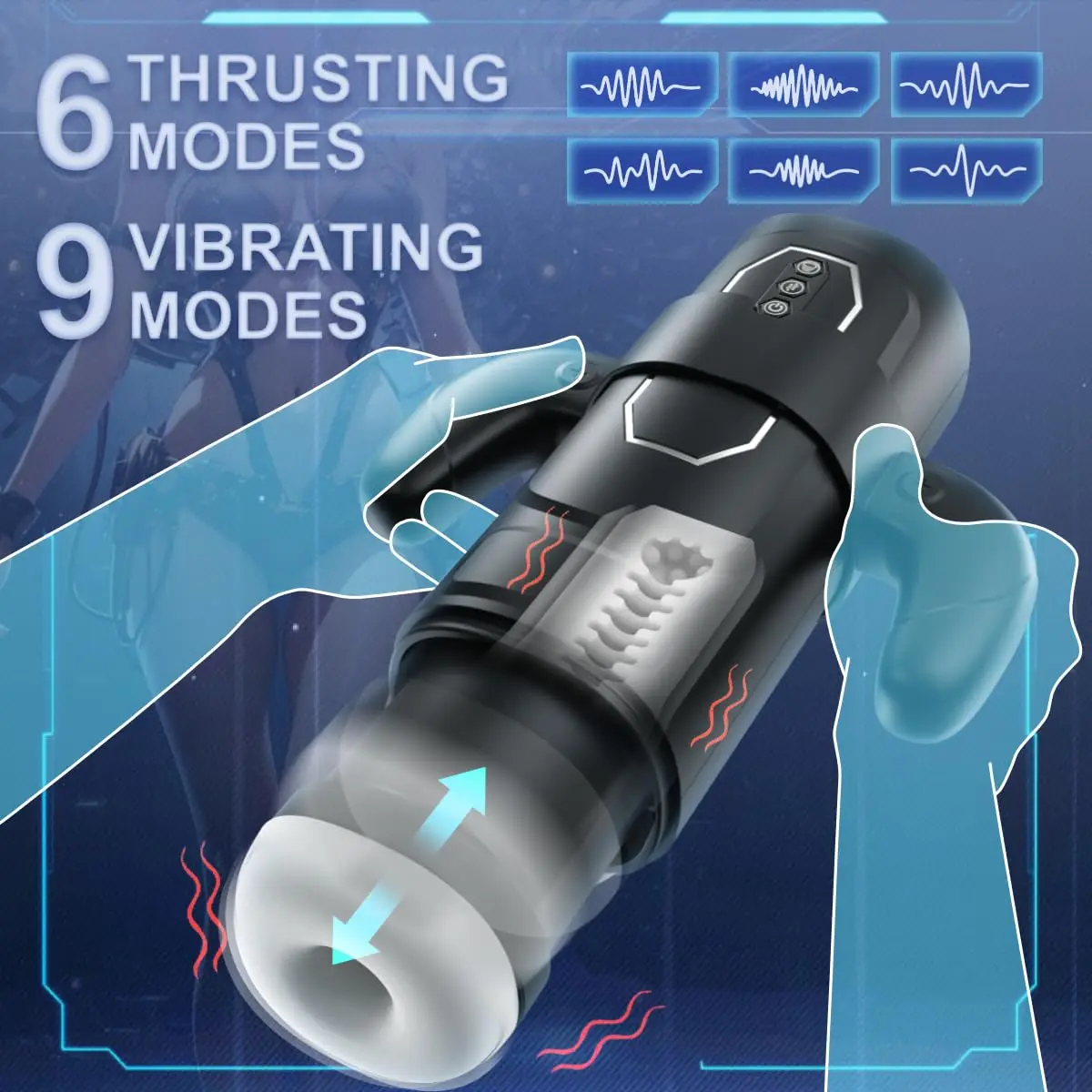 Automatic Telescopic Sucking Male Masturbator Cup Powerful Vibration Heating Masturbator Pocket Pussy Gamepad Sex Toys for Men