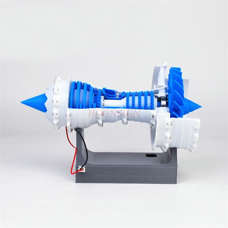 Turbine engine 3D printed model Aircraft aero engines Mechanical Engineering Science Teaching STEM DIY toys Dynamic presentation