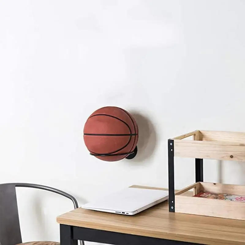 Wall Mounted Exercise Ball Holders Football Wall Mount For Display Multifunctional Ball Rack Wall Mount Display Rack Space