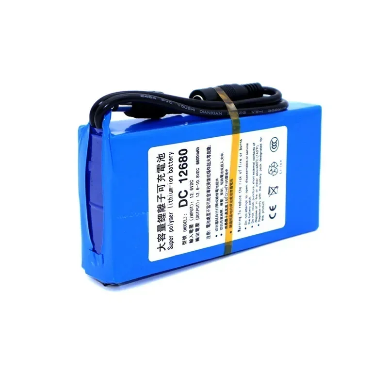 Batería recargable de iones de litio de alta capacidad, cargador de CA duradero, cc 12V, 100% MAH, enchufe europeo, promoción, gran oferta, 6800