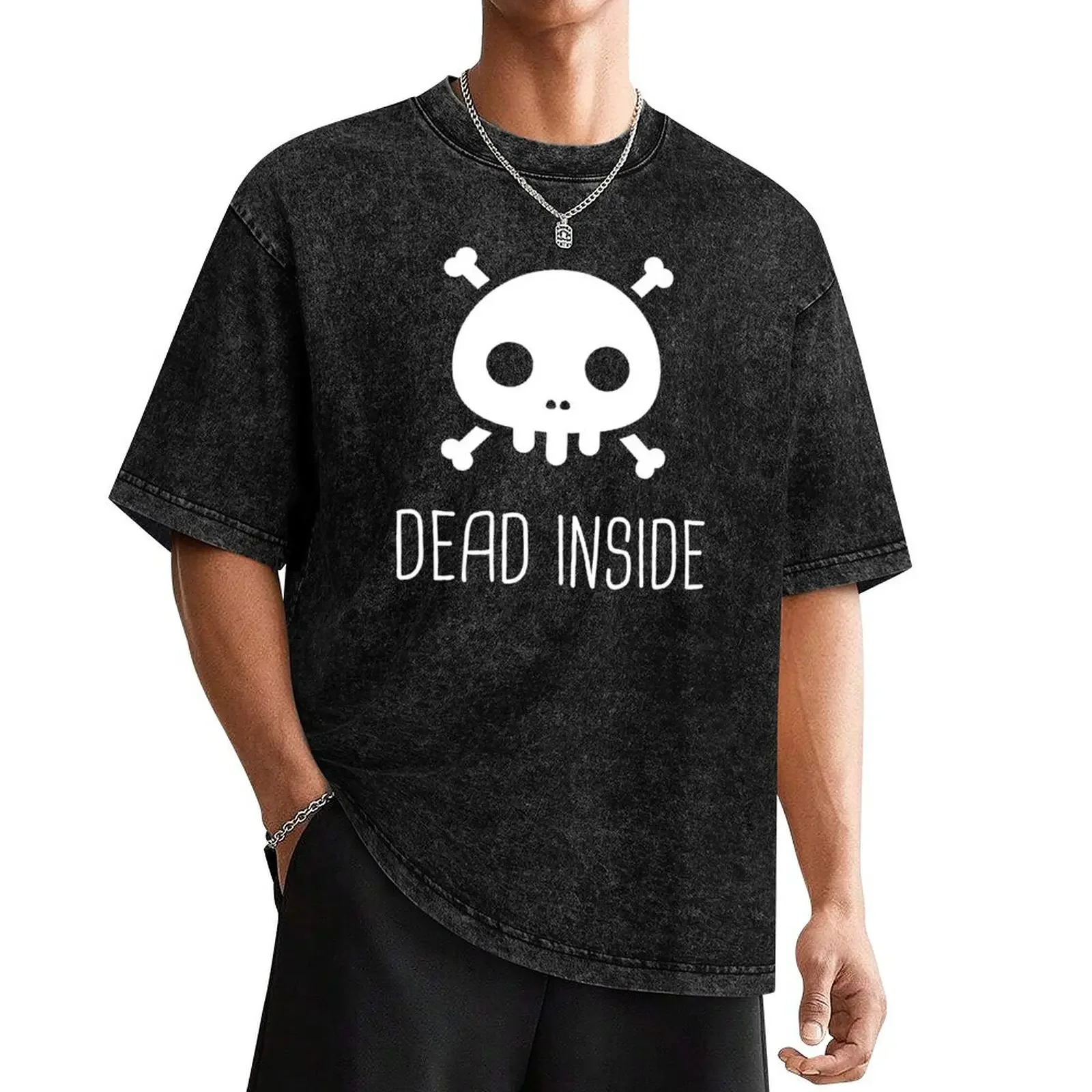 

Dead Inside Cute Emo Skeleton Skull T-Shirt custom t shirt tees mens champion t shirts