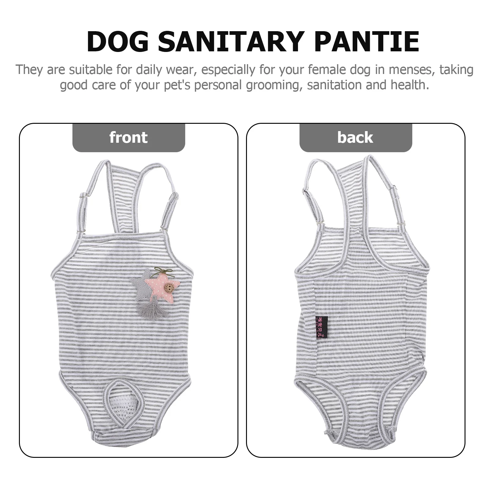 

Dog Diaper Puppy Sanitary Pantie Suspender Female Dog Period Pants Comfortable Breathable Pet Diaper Protective Pants