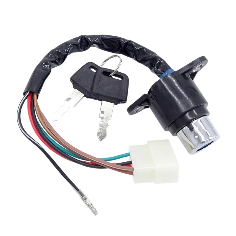 

1 Set Motorcycle Ignition Switch Lock 5 Wires with 2 Keys for Honda CB/CM 400/450 Hawk 400/450 Motorcycle Safety Accessories