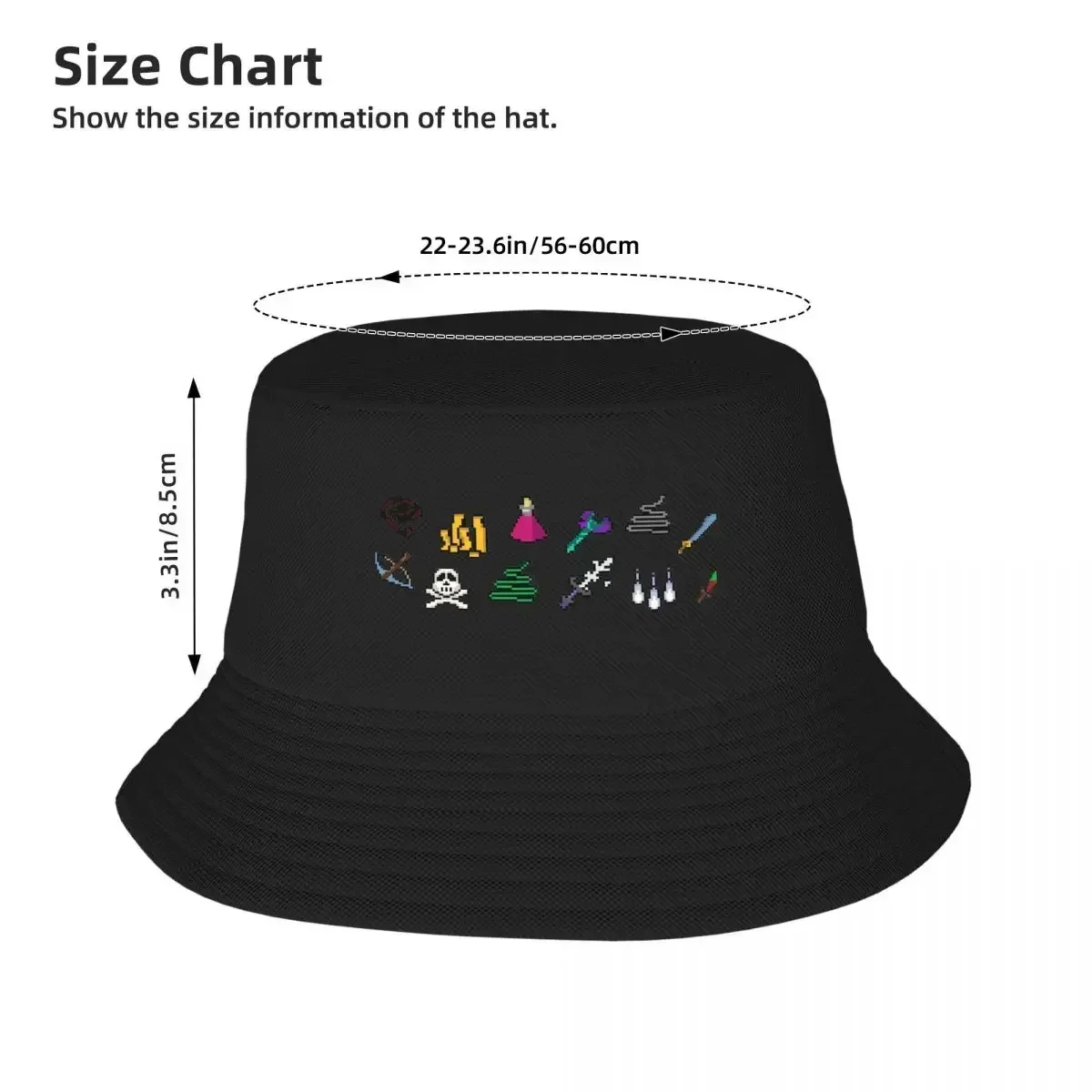 2026 Old School Runescape Player Killing Bundle Bucket Hats Panama For Man Woman Bob  Reversible Fisherman  Beach Fishing Cap