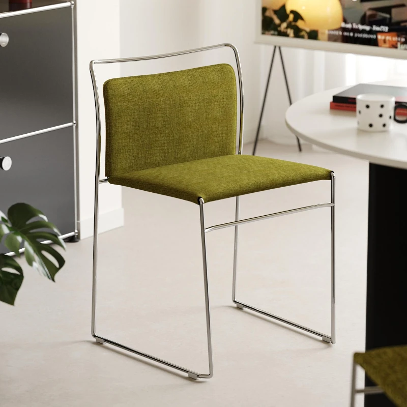 

Dining Chair Simple Household Dining Table and Chair Restaurant Medieval Bauhaus Casual Makeup Stool Book