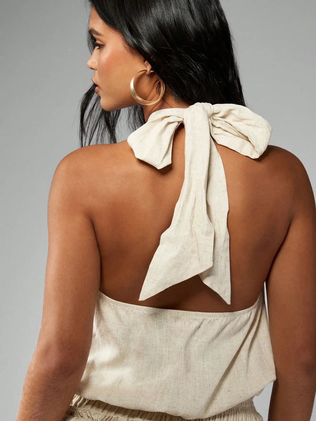 Halter Neck Ruffle Tier Mini Dress for Summer Parties and Special Occasions