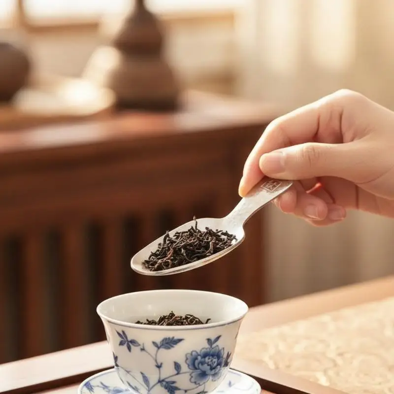Pure Titanium Mini Teaspoon Lightweight Rust Proof Food Grade Small Tea Spoon for Household Daily Tea Drinking