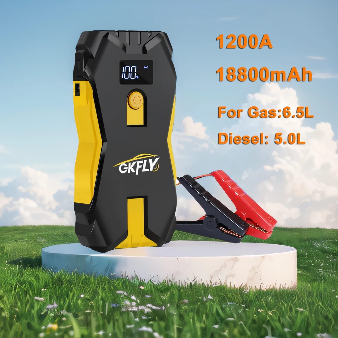 GKFLY 18800mAh Car Jump Starter Power Bank Portable Battery Station Car Emergency Booster Starting Device